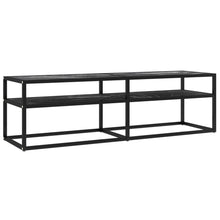 TV-Schrank Schwarz Marmor-Optik 140x40x40,5 cm Hartglas