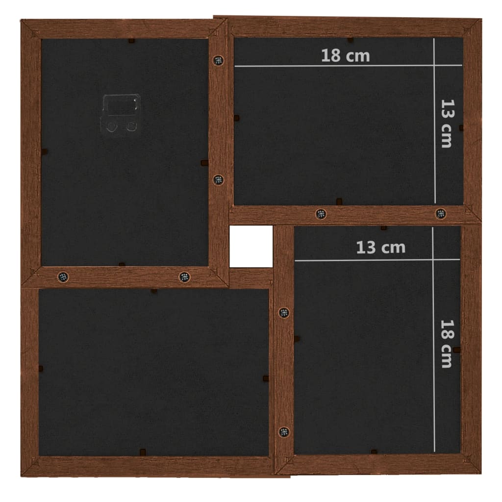 Collage Bilderrahmen für 24x(13x18 cm) Fotos Dunkelbraun MDF