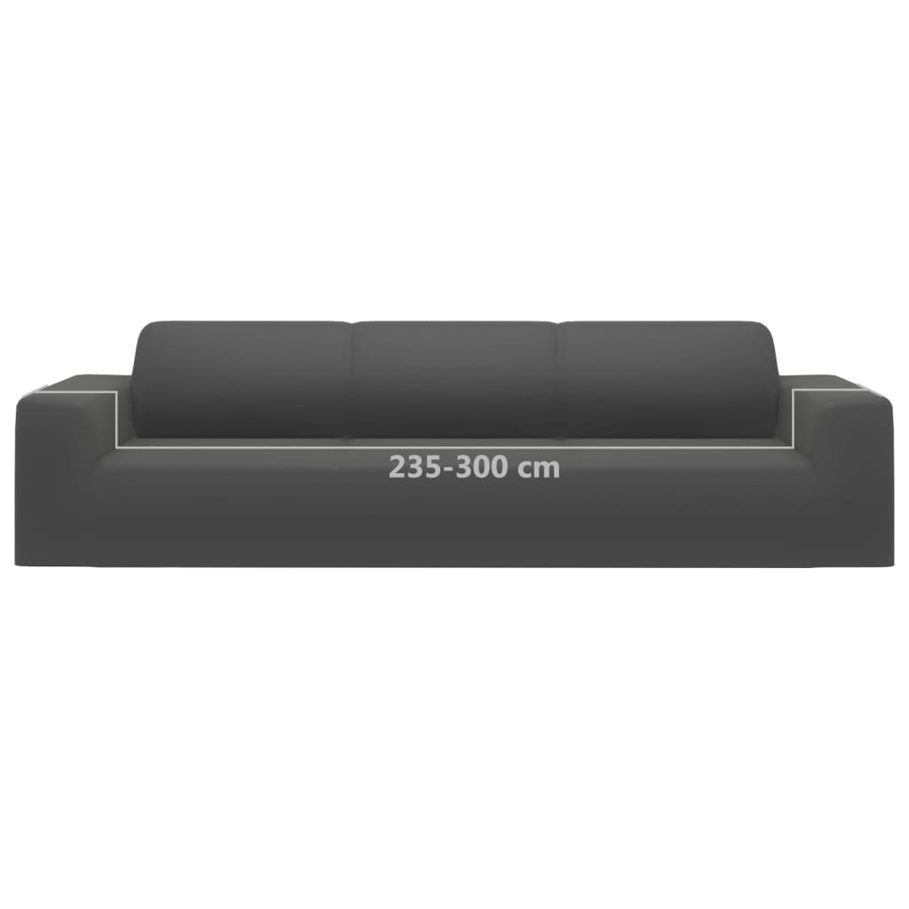 Stretch Sofahusse 4-Sitzer Anthrazit Polyester-Jersey