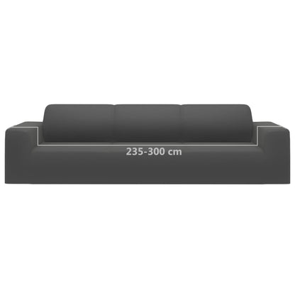 Stretch Sofahusse 4-Sitzer Anthrazit Polyester-Jersey