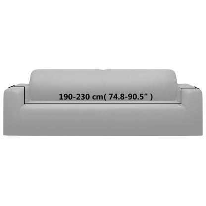 Stretch Sofahusse 3-Sitzer Grau Polyester-Jersey