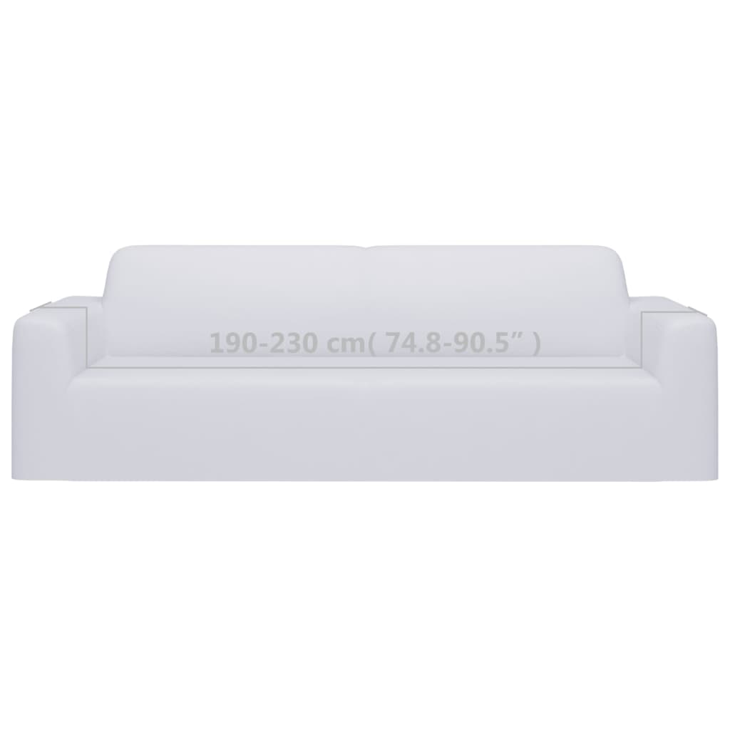 Stretch Sofahusse 3-Sitzer Weiß Polyester-Jersey