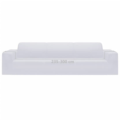 Stretch Sofahusse 4-Sitzer Weiß Polyester-Jersey