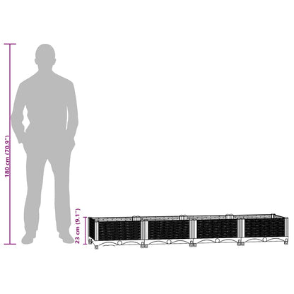 Hochbeet 160x40x23 cm Polypropylen