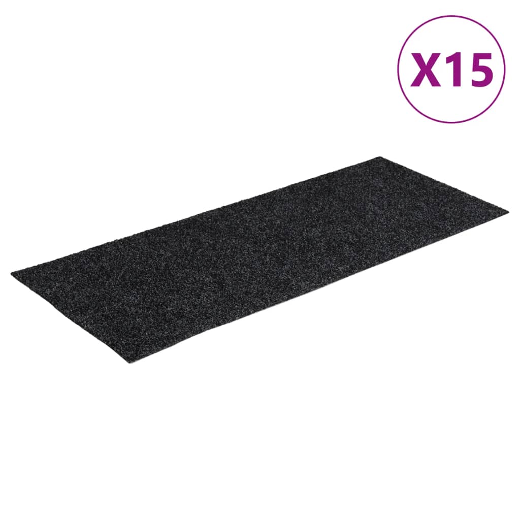 Stufenmatten Selbstklebend 15 Stk. 60x25 cm Grau Rechteckig