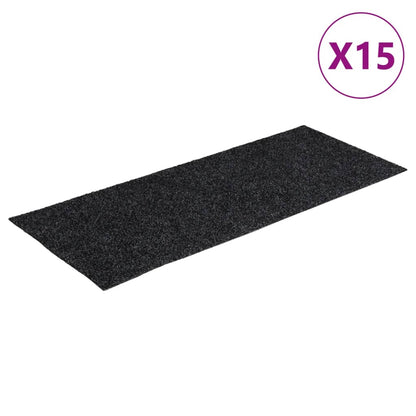 Stufenmatten Selbstklebend 15 Stk. 60x25 cm Grau Rechteckig