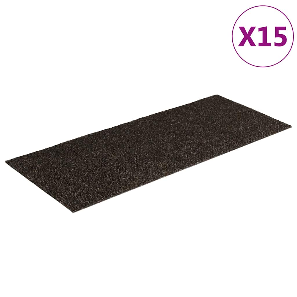 Stufenmatten Selbstklebend 15 Stk. 60x25 cm Dunkelbraun Rechteckig