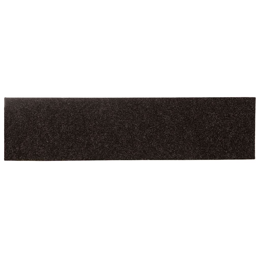 Stufenmatten Selbstklebend 15 Stk. 76x20 cm Dunkelbraun Rechteckig