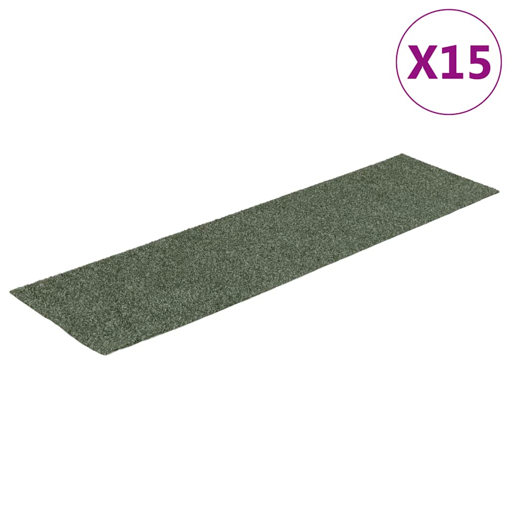 Stufenmatten Selbstklebend 15 Stk. 76x20 cm Grün Rechteckig
