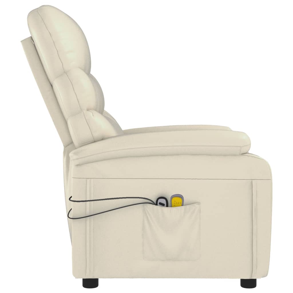 Massagesessel Elektrisch Creme Kunstleder