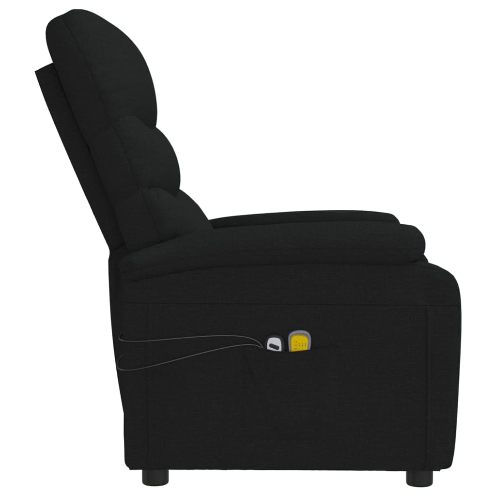 Massagesessel Elektrisch Schwarz Stoff