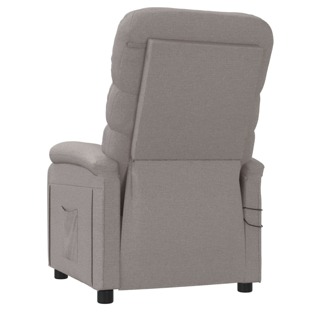 Massagesessel Elektrisch Taupe Stoff