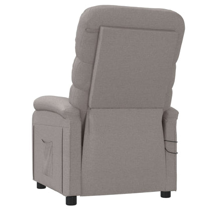 Massagesessel Elektrisch Taupe Stoff