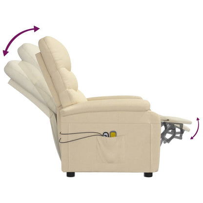 Massagesessel Elektrisch Creme Stoff