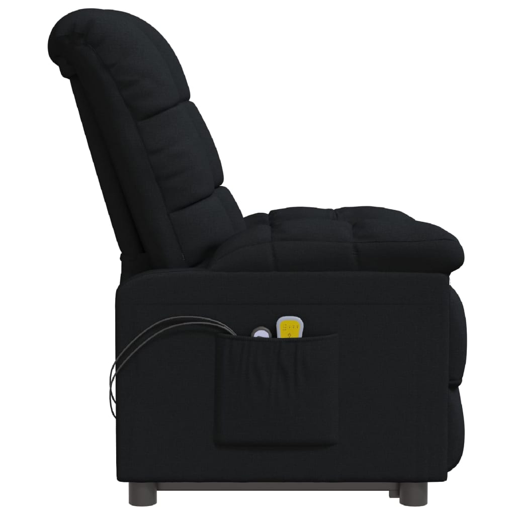 Massagesessel Elektrisch Schwarz Stoff