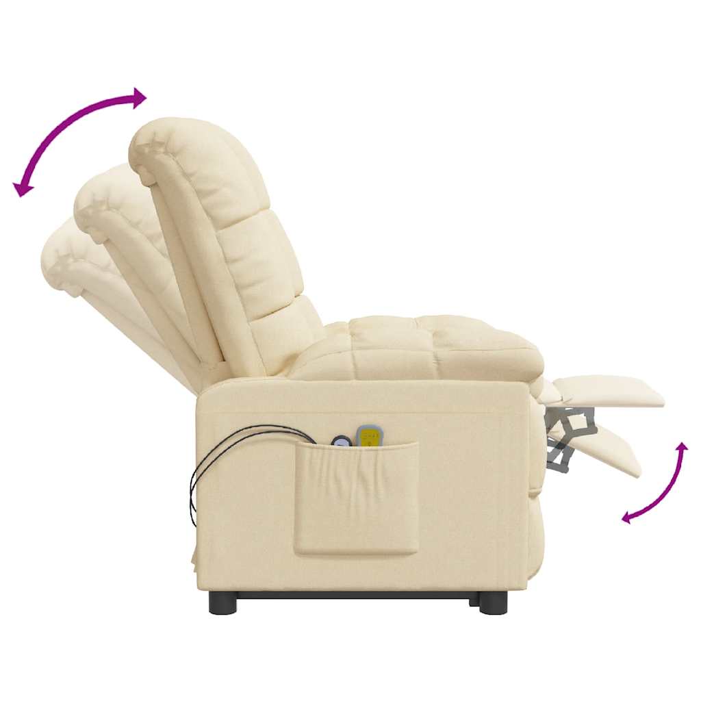 Massagesessel Elektrisch Creme Stoff