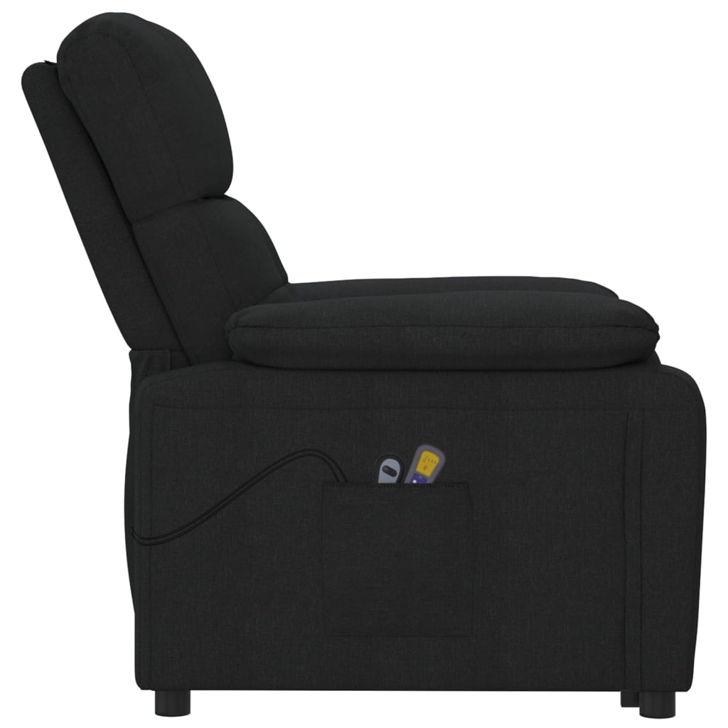 Massagesessel Elektrisch Schwarz Stoff