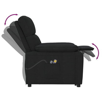 Massagesessel Elektrisch Schwarz Stoff