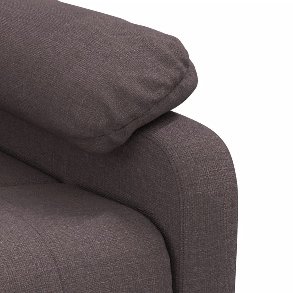 Massagesessel Elektrisch Dunkelbraun Stoff