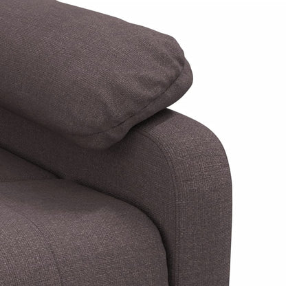 Massagesessel Elektrisch Dunkelbraun Stoff