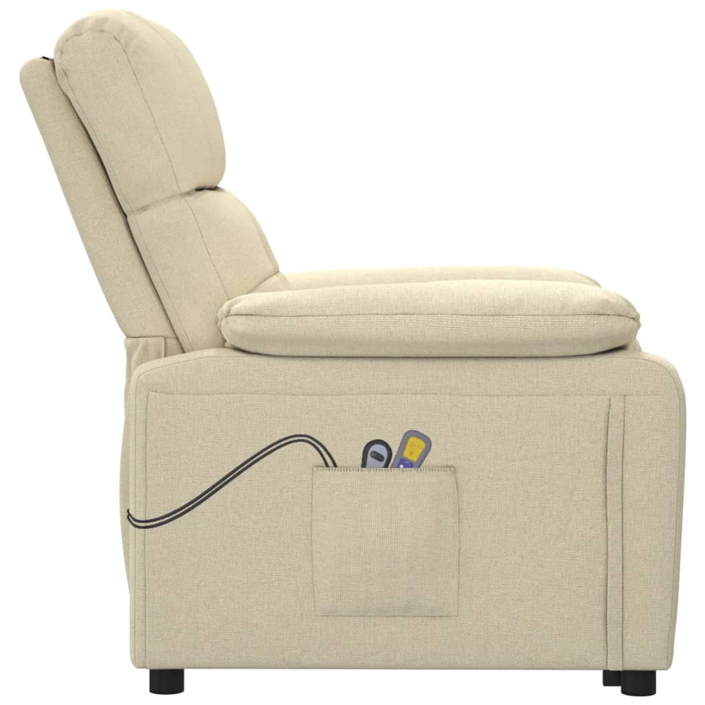 Massagesessel Elektrisch Creme Stoff