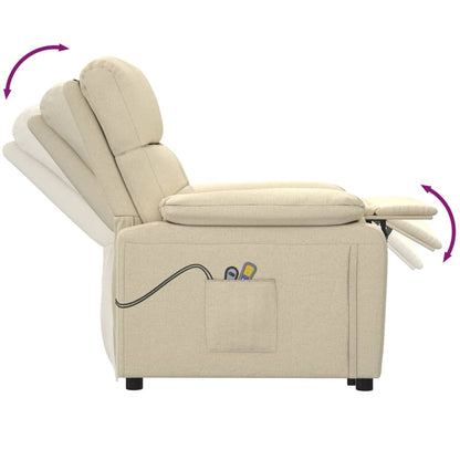 Massagesessel Elektrisch Creme Stoff