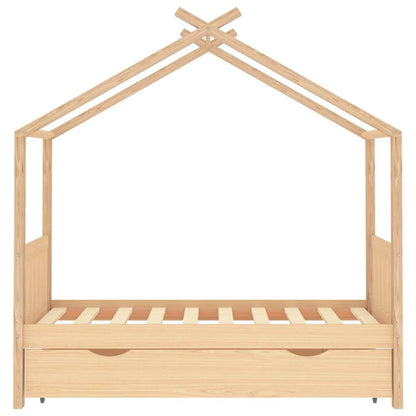 Kinderbett mit Schublade Massivholz Kiefer 80x160 cm