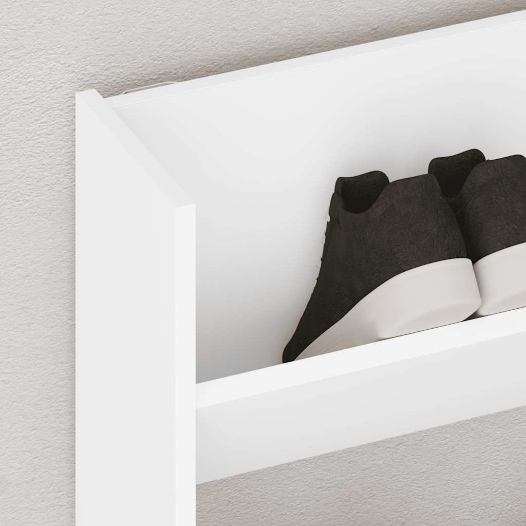 Wand-Schuhschrank Weiß 80x18x60 cm Holzwerkstoff
