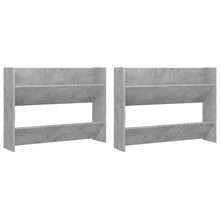 Wand-Schuhschränke 2 Stk. Betongrau 80x18x60 cm Holzwerkstoff