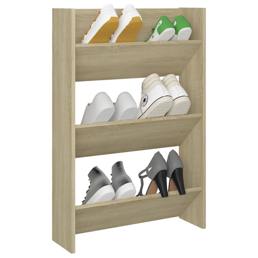 Wand-Schuhschrank Sonoma-Eiche 60x18x90 cm Holzwerkstoff