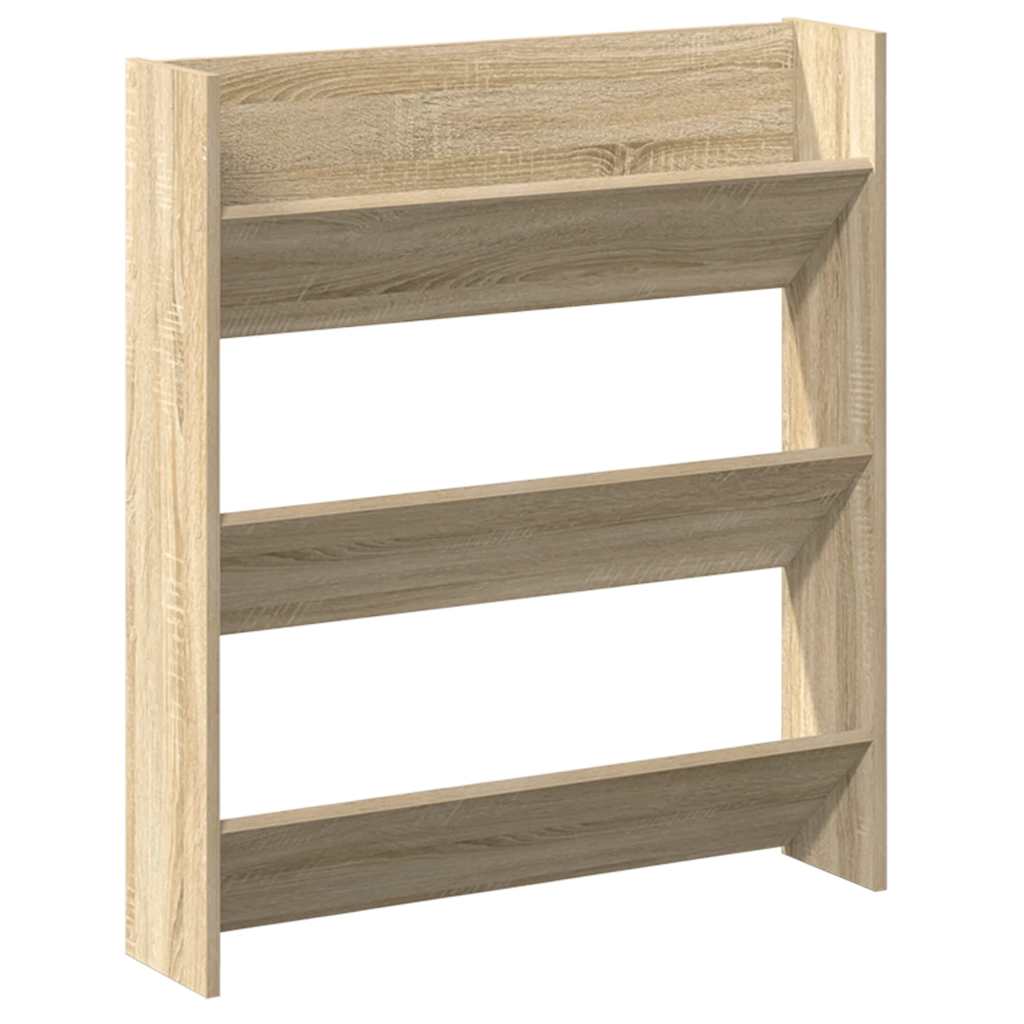 Wand-Schuhschrank Sonoma-Eiche 80x18x90 cm Holzwerkstoff