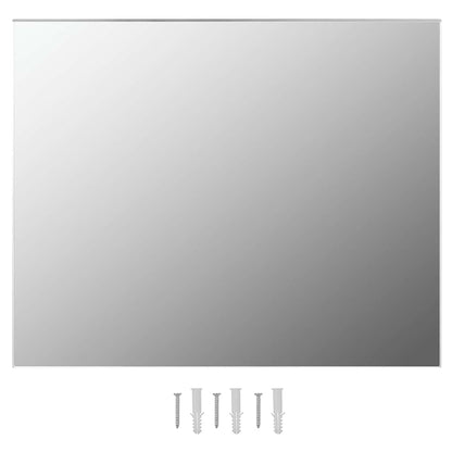 Wandspiegel ohne Rahmen mit LED-Beleuchtung Rechteckig Glas