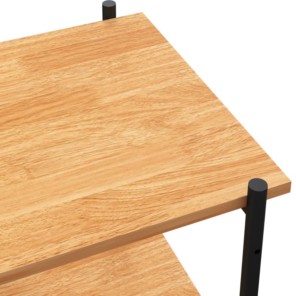 3-stöckiges Regal Schwarz und Eiche 80 x 40 x 92 cm