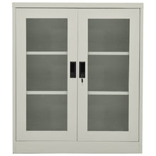 Büroschrank Hellgrau 90x40x105 cm Stahl