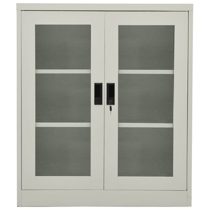 Büroschrank Hellgrau 90x40x105 cm Stahl