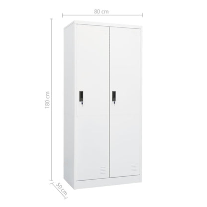 Kleiderschrank Weiß 80x50x180 cm Stahl