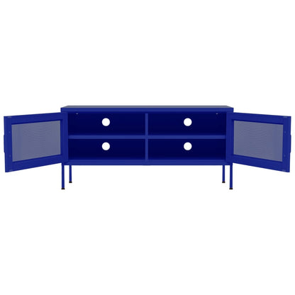 TV-Schrank Marineblau 105x35x50 cm Stahl