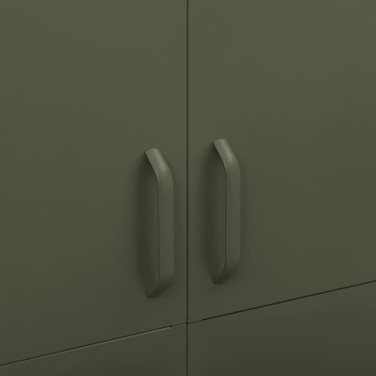 Kleiderschrank Olivgrün 90x50x180 cm Stahl