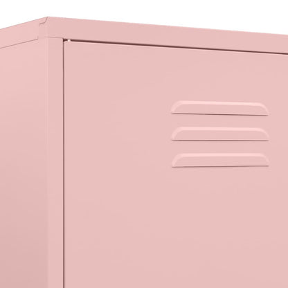 Kleiderschrank Rosa 90x50x180 cm Stahl