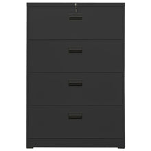 Aktenschrank Anthrazit 90x46x134 cm Stahl