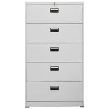 Aktenschrank Hellgrau 90x46x164 cm Stahl