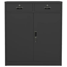 Büroschrank Anthrazit 90x40x102 cm Stahl