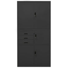 Büroschrank Anthrazit 90x40x180 cm Stahl