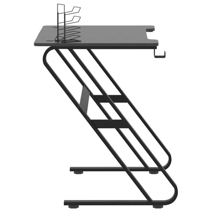 Gaming-Schreibtisch mit ZZ-Gestell Schwarz und Rot 90x60x75 cm
