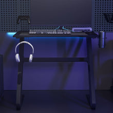 Gaming-Schreibtisch mit ZZ-Gestell Schwarz und Rot 90x60x75 cm