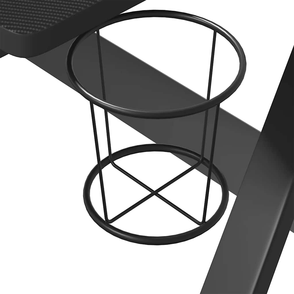 Gaming-Schreibtisch mit ZZ-Gestell Schwarz 110x60x75 cm