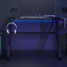 Gaming-Schreibtisch mit ZZ-Gestell Schwarz 110x60x75 cm