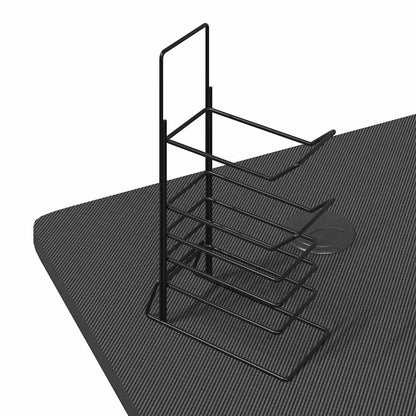 Gaming-Schreibtisch mit LED und Z-Gestell Schwarz 110x60x75 cm