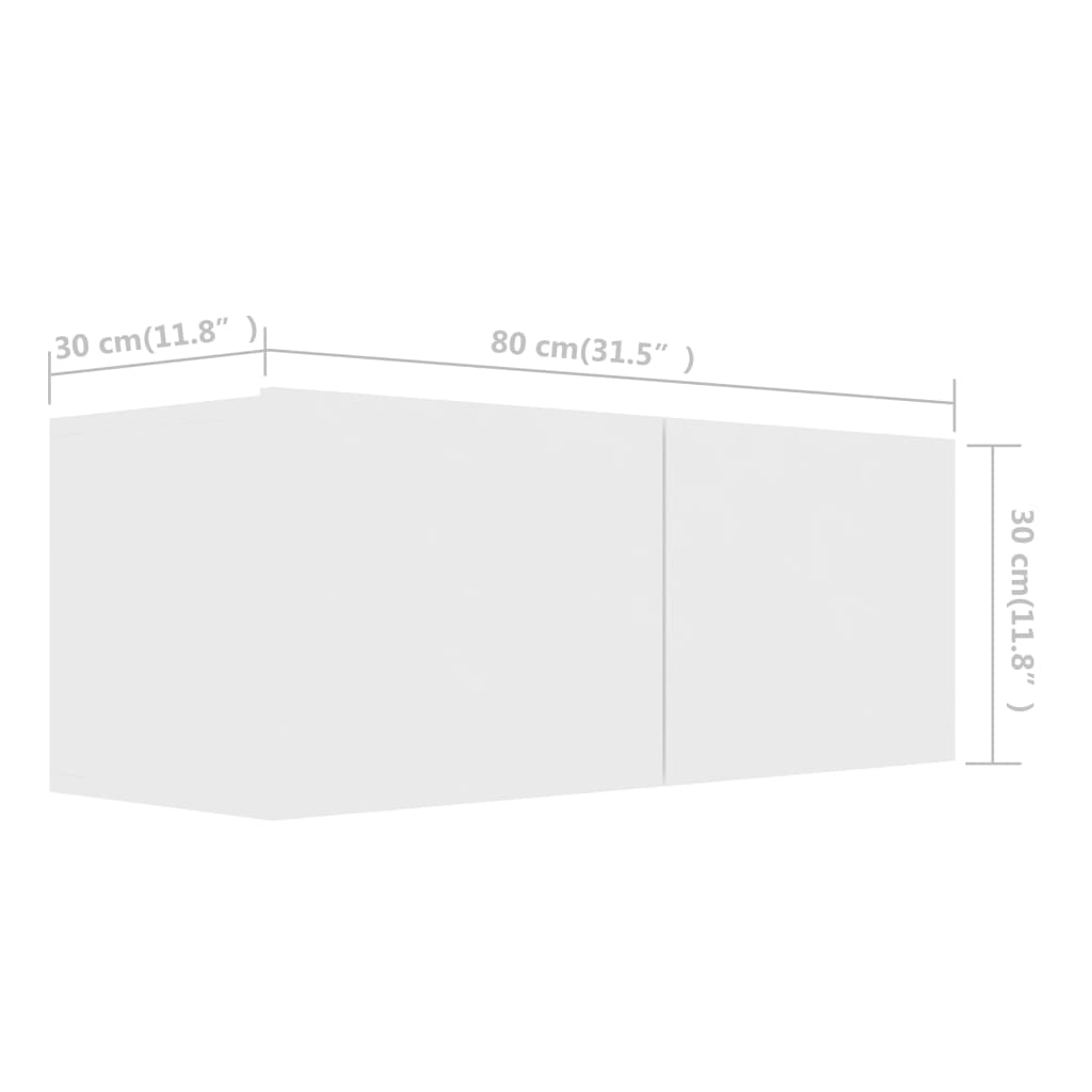 4-tlg. TV-Schrank-Set Weiß Holzwerkstoff