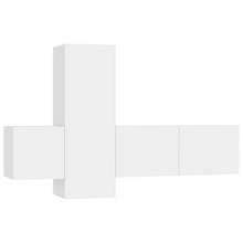 3-tlg. TV-Schrank-Set Weiß Holzwerkstoff